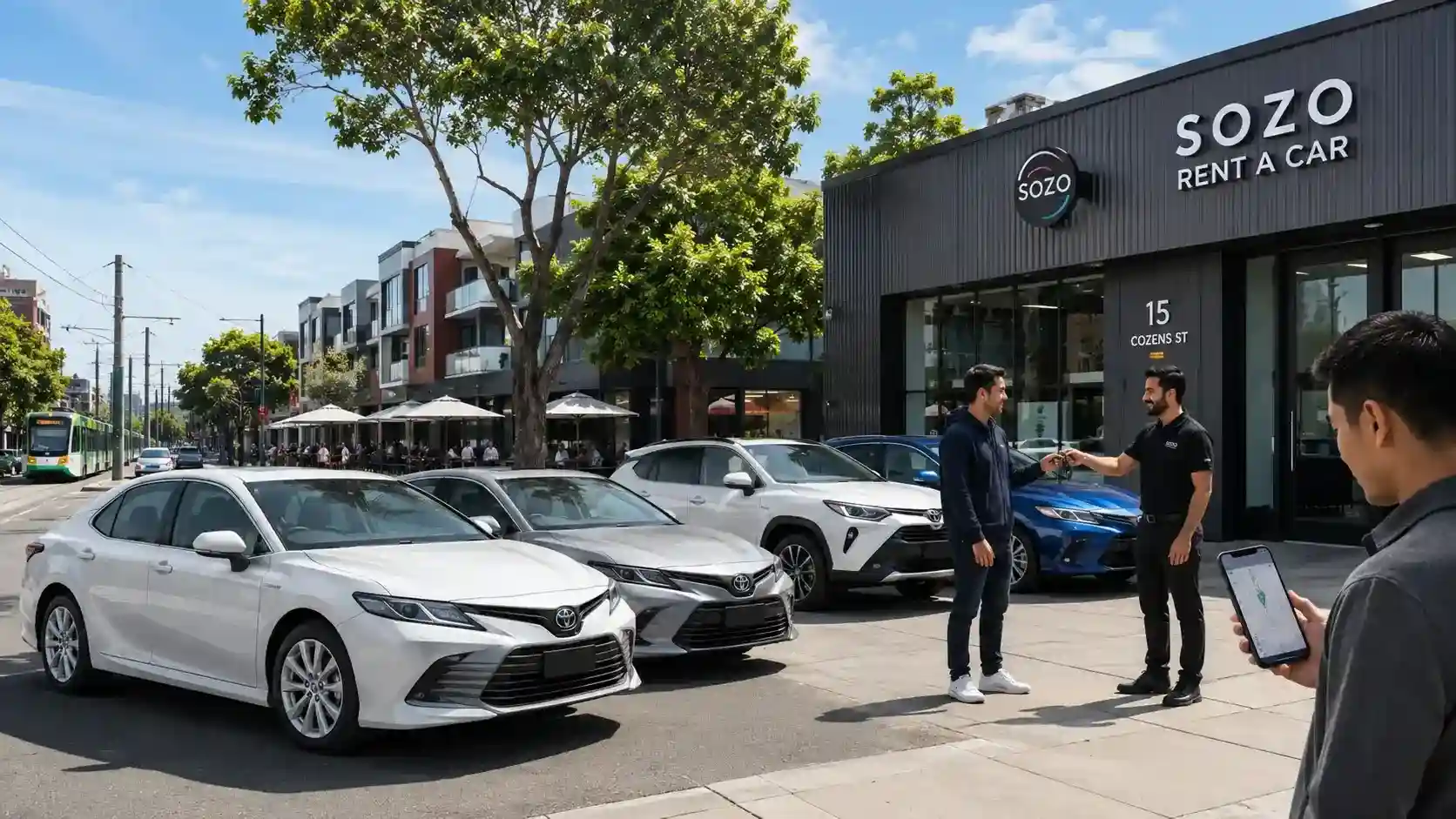 SOZO Rent a Car team and hybrid-focused fleet, Brunswick